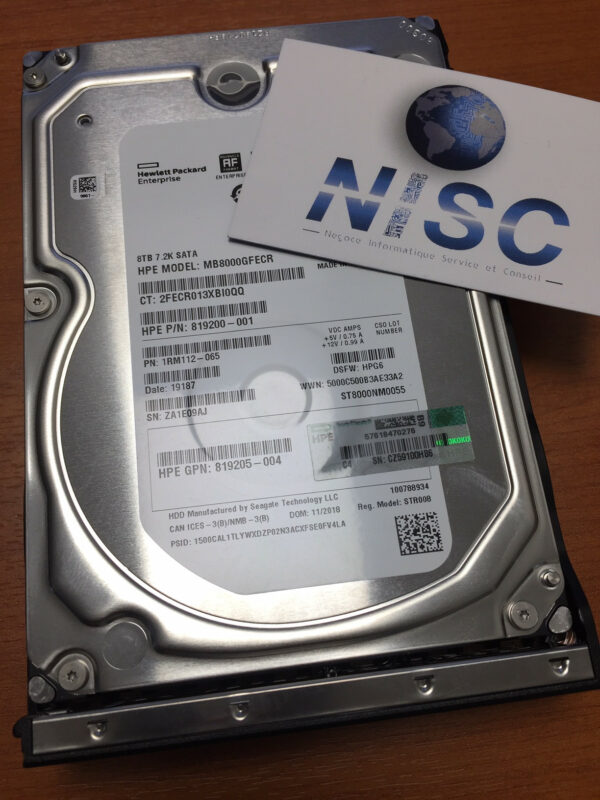 HPe - HDD 8To SATA 7.2K en caddy