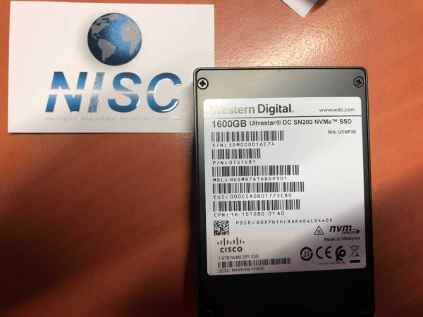 CISCO - SSD 1,6Tb NVMe WESTERN DIGITAL DC DN200 - UCSC-NVMEHW-H1600