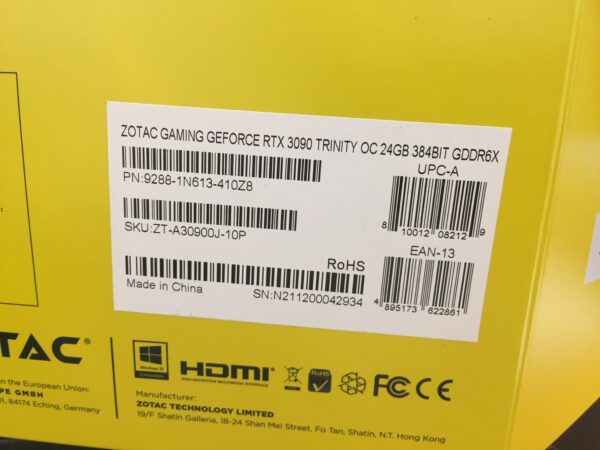 ZOTAC - Geforce RTX3090 Trinity OC 24Go GDDR6X – Image 9