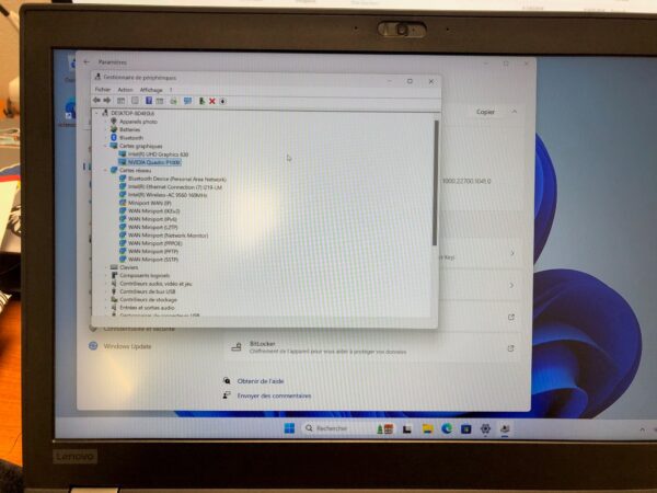 PC Portable - LENOVO/ P52 20MAS-S20Y00 / 15.6" / I7 8850H / 16 Gb / SSD Samsung 512 Go / Quadro P1000 – Image 5